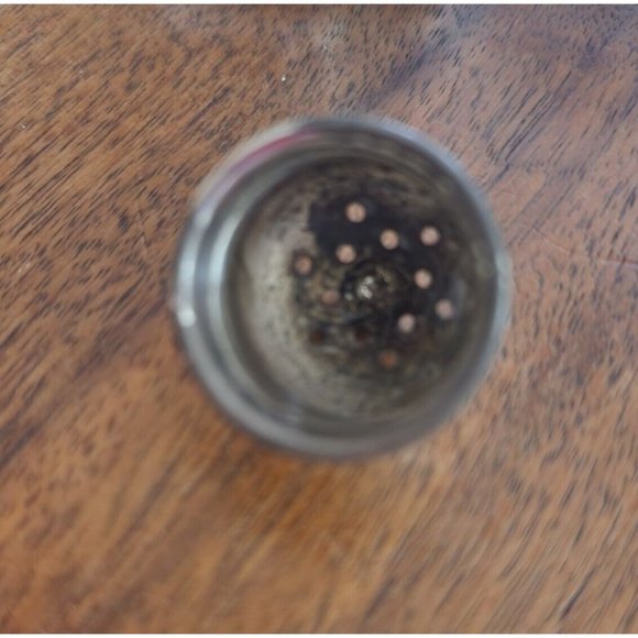 Rogers Sterling & Glass Nestling Salt Pepper Shaker Set 3.5" back to back - Picture 8 of 11